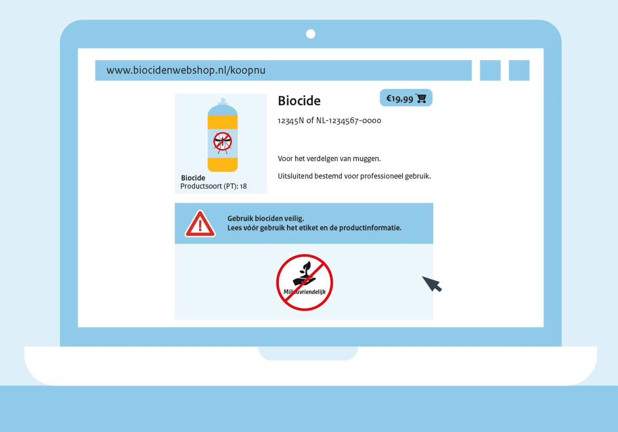 Voorbeeld online biocide verkoopadvertentie