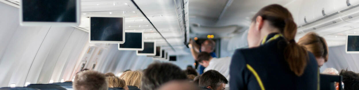 Cabinebemanning helpt passagiers in vliegtuig