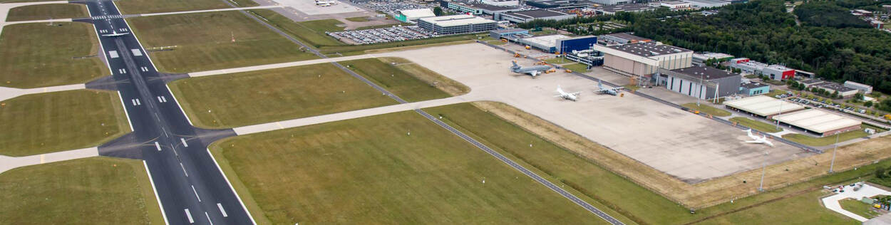 Start- en landingsbanen vliegveld Eindhoven