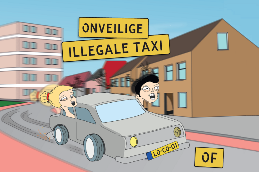 Beeld uit video over snorders; illegale taxies.