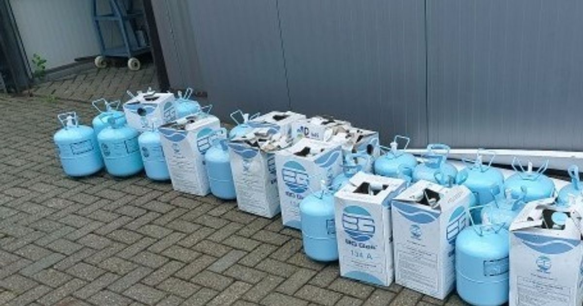 Bijna 85 cilinders met schadelijke F-gassen in beslag genomen in Lelystad | Inspectie Leefomgeving en Transport (ILT)